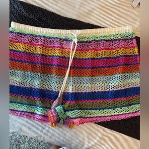 No Boundaries Multicolor Crochet swim shorts